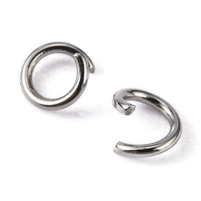 Jump ring/O - Rings – Water-resistant Steel (5x0.8mm), 20 pcs - Uniq Perler - 116202