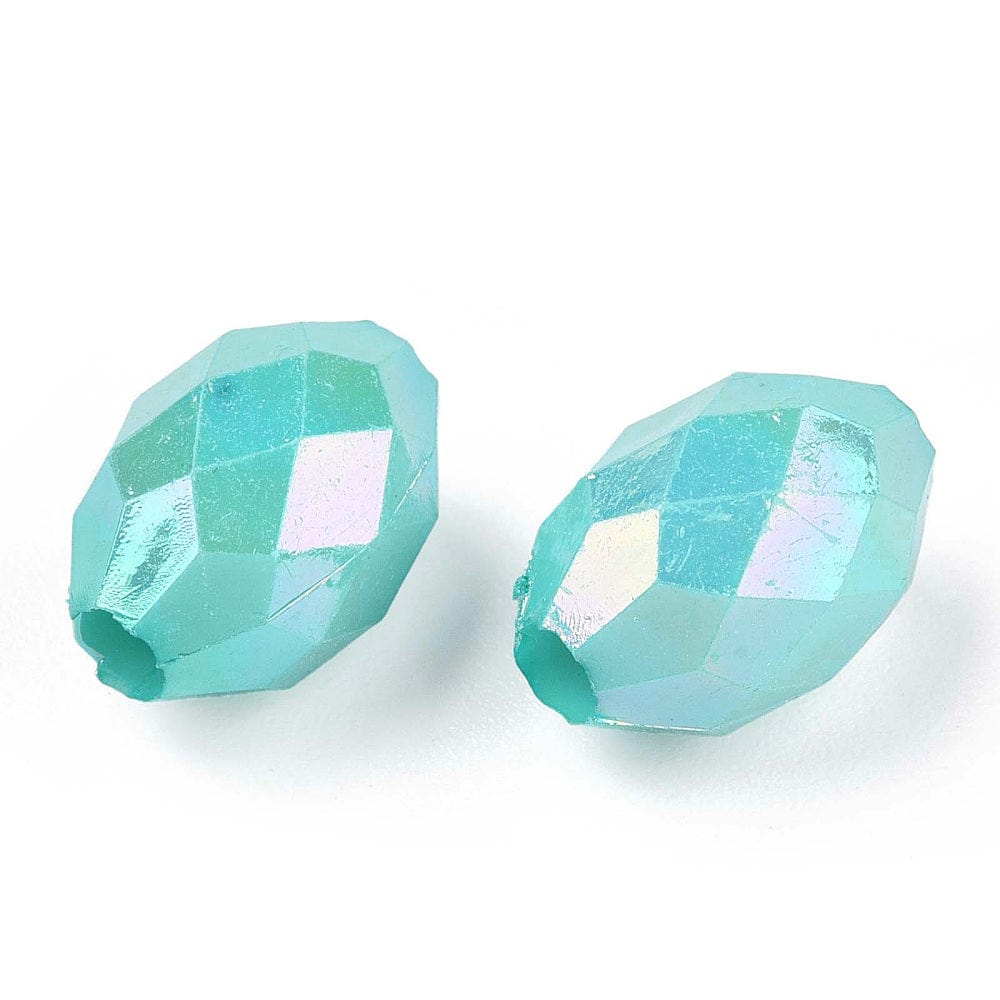 Oval Akryl Perler, 8x12mm, 100 Stk - Uniq Perler - 0000014868