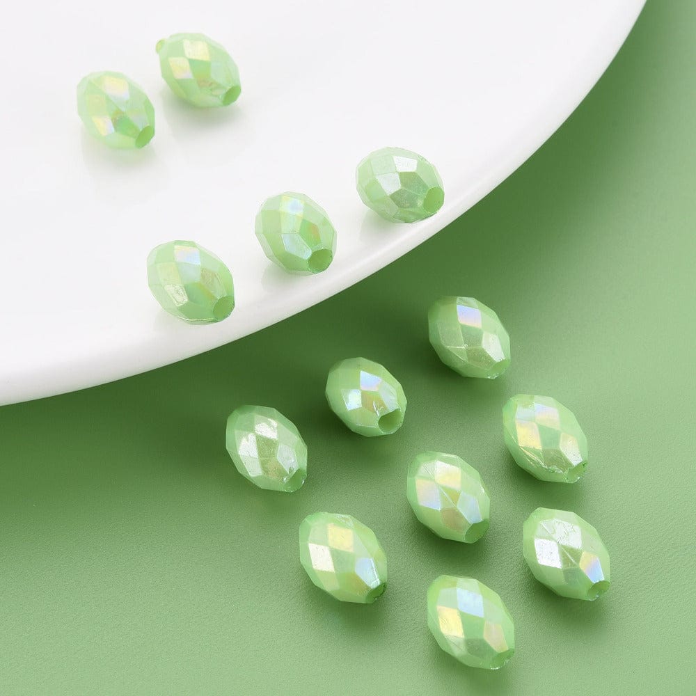 Oval Akryl Perler, 8x12mm, 100 Stk - Uniq Perler - 0000014869