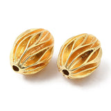 Oval Dekorativ Perle, 18K Forgyldt, 14x10mm - Uniq Perler - 0001489286