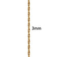 Oval Multi Kæde, Vandfast Stål, (3 mm, 1m) - Uniq Perler - 125301