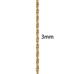Oval Multi Kæde, Vandfast Stål, (3 mm, 1m) - Uniq Perler - 125301