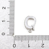 Ovale Foldelåse Med Zirkonia – Langtidsholdbar Platinbelagt Messing - Uniq Perler - 121490