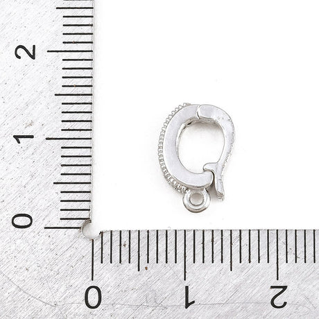 Ovale Foldelåse Med Zirkonia – Langtidsholdbar Platinbelagt Messing - Uniq Perler - 121490