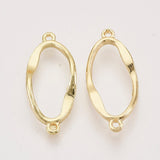 Ovale Mellemled – Lys Forgyldt (28mm, 4 stk) - Uniq Perler - 117762