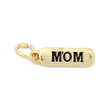 Ovale MOM Vedhæng – 18K Langtidsholdbar Forgyldt Messing (13,5x3,5x1,5mm) - Uniq Perler - 122529