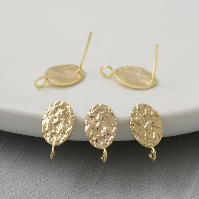 Ovale Ørestikkere – Vandfast Forgyldt Messing - Uniq Perler - 112969