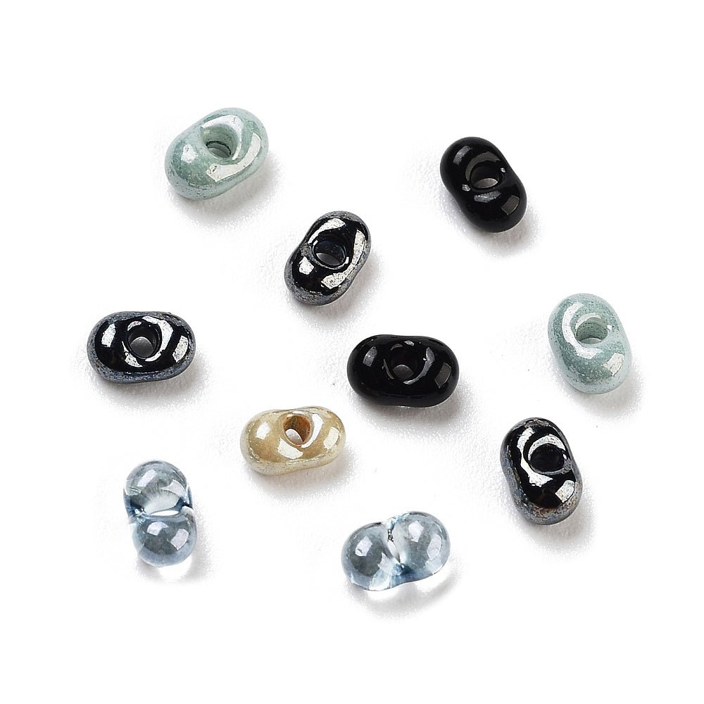 Ovale Seed Beads, 4x3x2mm, Ca. 50 stk (2 gram) - Uniq Perler - 117592