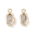 Ovalt Vedhæng Med Zirkonia Sten, 18K Forgyldt, 9x2,5x4mm - Uniq Perler - 112462