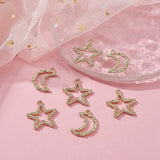 Pakke Med 2 Modeller Vedhæng, Måne Og Stjerne, 8 Dele - Uniq Perler - 264063645678001234567852