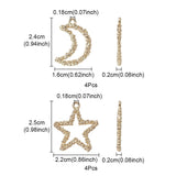 Pakke Med 2 Modeller Vedhæng, Måne Og Stjerne, 8 Dele - Uniq Perler - 264063645678001234567852