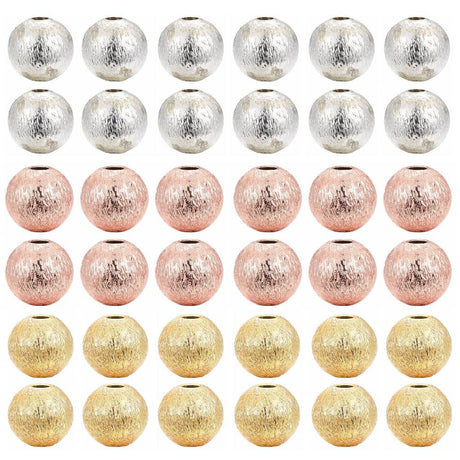 Pakke Med Belagte Messing Perler, 6x5,5mm, 30 stk - Uniq Perler - 113234