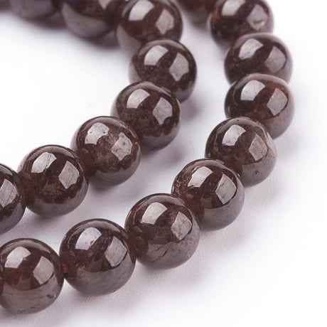 panda Ass. perler og sten Granat perler, 6 mm- Mørk rød