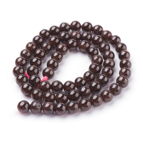 panda Ass. perler og sten Granat perler, 6 mm- Mørk rød