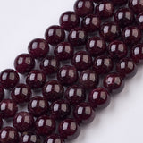 panda Ass. perler og sten Granat perler, 8 mm- Mørk rød
