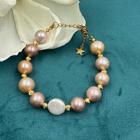 Pandahall Armbånd Armbånd med flotte rosa barok perler