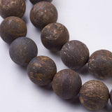 Pandahall Ass. perler og sten Bronzit, frostet/mat, 8 mm