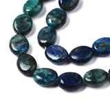 Pandahall Ass. perler og sten Chrysocolla og Lapis Lazuli, oval