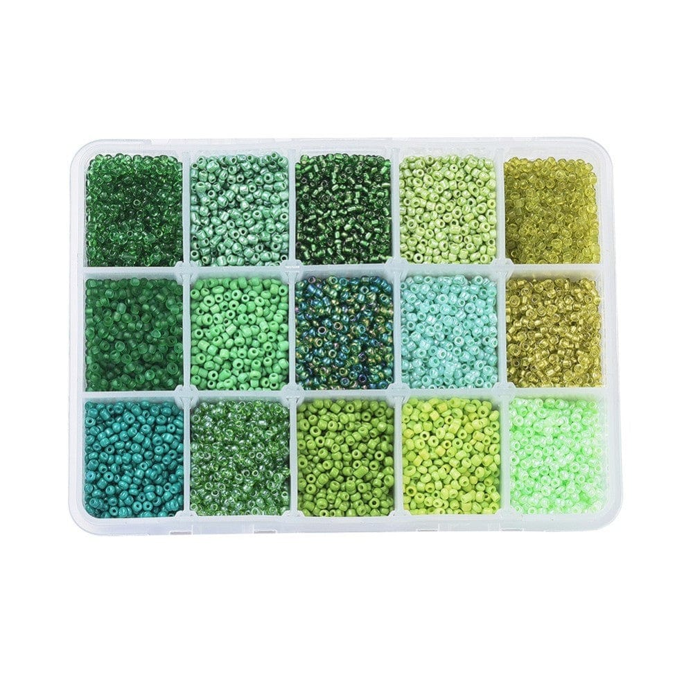 Pandahall DIY SÆT DIY Kasse med 15 farver seed beads 2mm