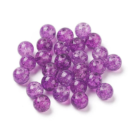 Pandahall Enkelt perler og sæt 10 poser med mix glas perler i str. 8 mm