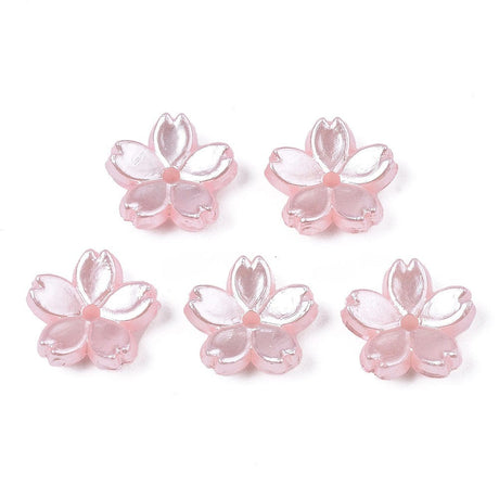 Pandahall Enkelt perler og sæt 20 stk med akryl blomster perler, rosa