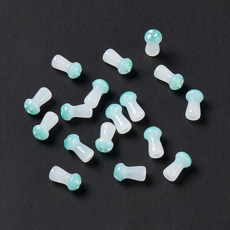 Pandahall Enkelt perler og sæt 8x4,5 mm glas svampe, 10 stk
