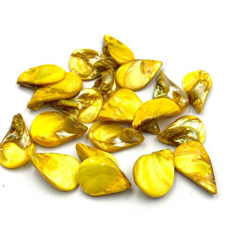 Pandahall Enkelt perler og sæt Enkelt shell dråber, guld 16-28 mm