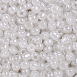 Pandahall Enkelt perler og sæt Glas perler, hvid, 4 mm, 100 gram
