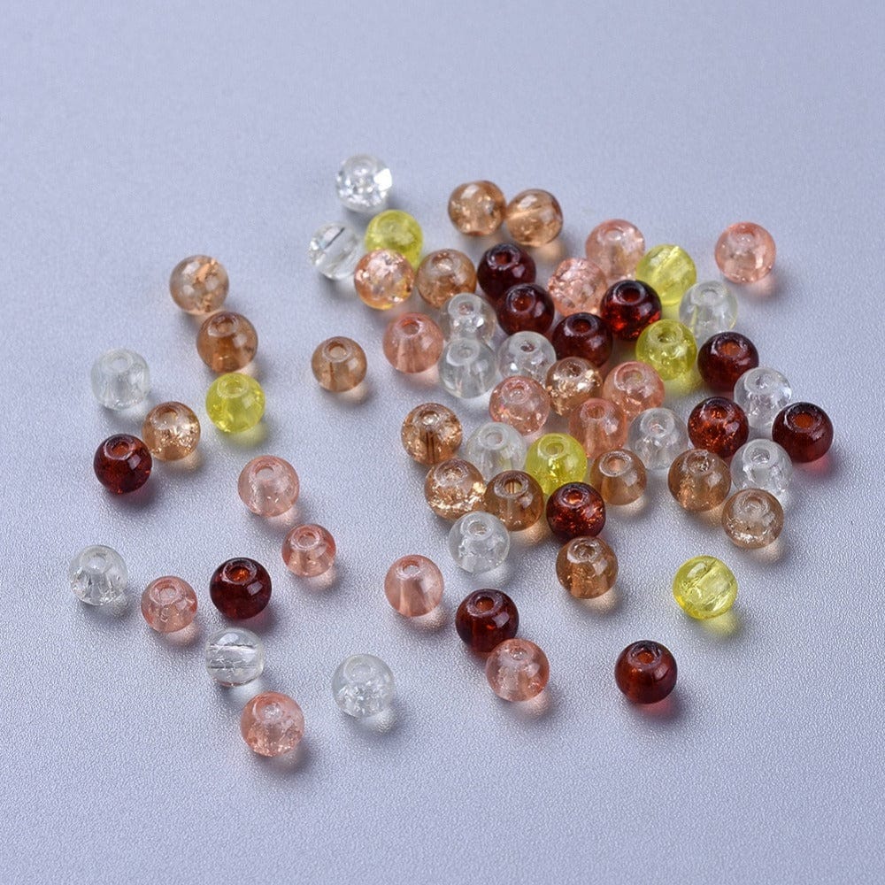 Pandahall Enkelt perler og sæt Glasperle mix, 4-4,5mm, 400 stk