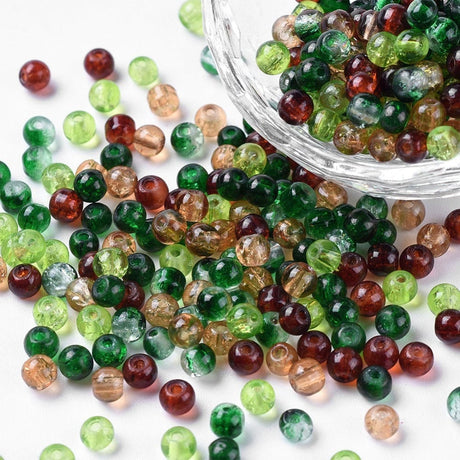 Pandahall Enkelt perler og sæt Glasperle mix, 4-4,5mm, 400 stk