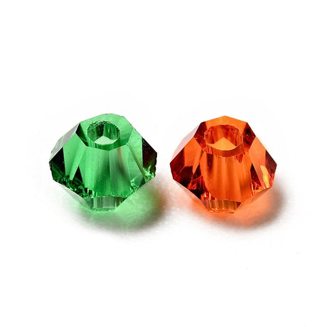 Pandahall Enkelt perler og sæt Krystal glas perler, bicones 3x3mm, 100 stk.