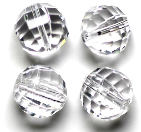 Pandahall Enkelt perler og sæt Krystal Perle, klar, Facetteret, 10mm, 10 Stk