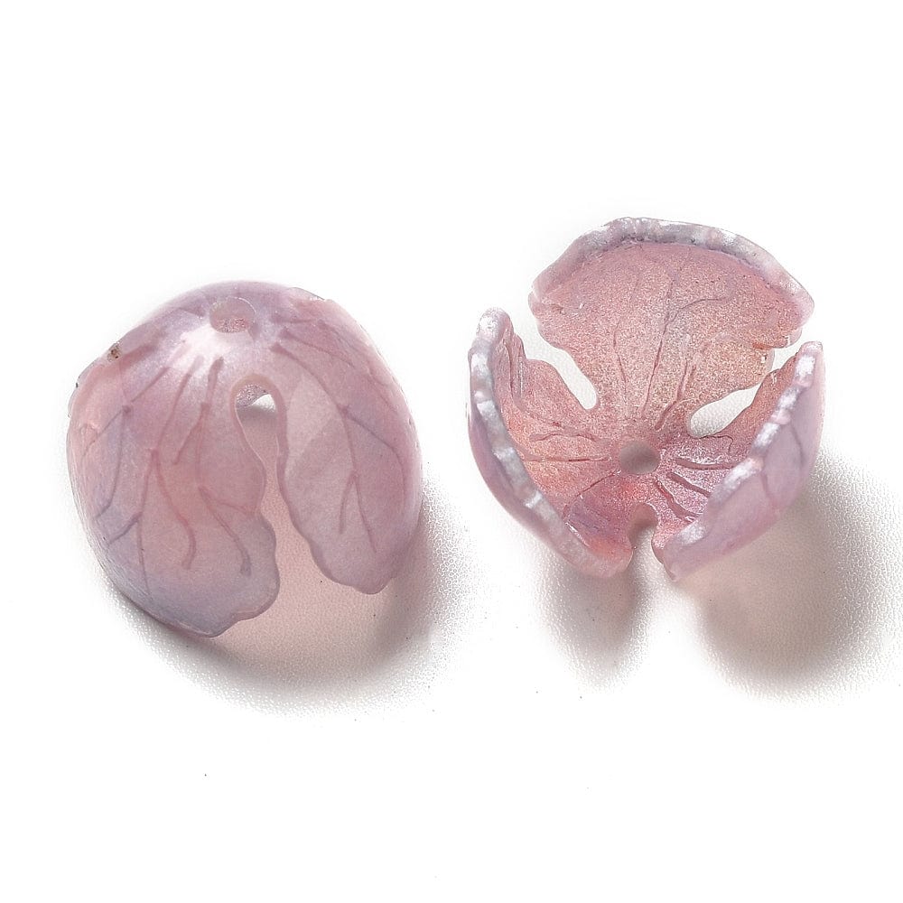 Pandahall Enkelt perler og sæt Resin perlehatte , blosterformet str 13x11 mm, 5 stk