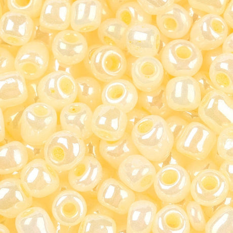 Glaspärlor, gult, 4 mm, 100 gram
