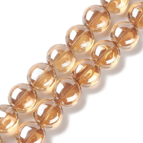 Pandahall Glasperler Smukke gyldne glas perler str. 12x8 mm