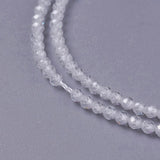 Pandahall Glasperler Zirkonia perler, klar, 3x2,5 mm