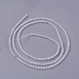 Pandahall Glasperler Zirkonia perler, klar, 3x2,5 mm
