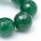 Pandahall Jade Jade perler, grøn facetteret, 10mm