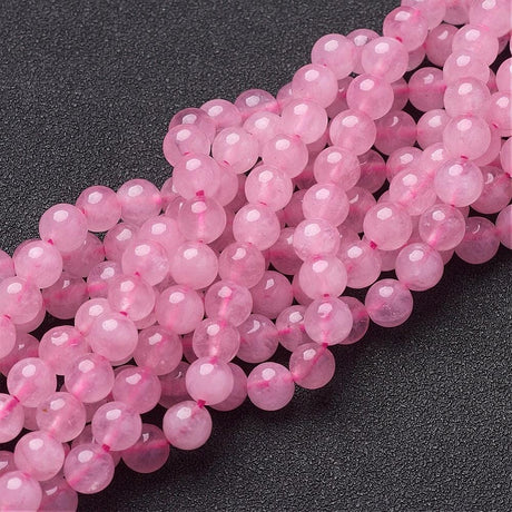 Pandahall kvarts perler 6 mm rosakvarts