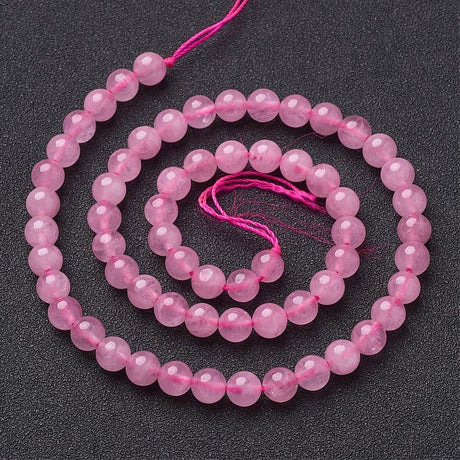 Pandahall kvarts perler 6 mm rosakvarts