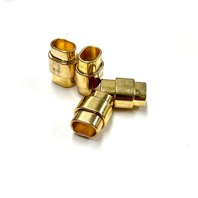 Pandahall Verschlüsse Vergoldet Magnet verschluss Loch 10x7 mm