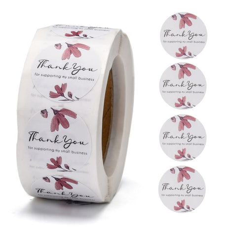 Pandahall Mærker, kort og labels "Thank You"" Klistermærker, 500 Stk