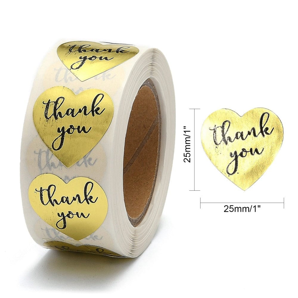 Pandahall Mærker, kort og labels "Thank You "M.M. Klistermærker, 1 Hel Rulle