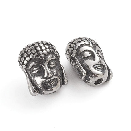 Pandahall Metal perler Buddha hoved/perle i stål str. 11x9x7 mm