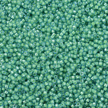 Pandahall miyuki beads Miyuki Delica Perler, DB 2053, Luminous mermaid green, 11/0