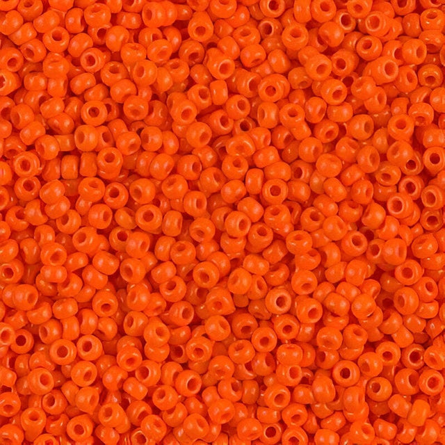 Pandahall miyuki beads Miyuki Rocailles Perler, RR 406, Opaque Orange, 11/0