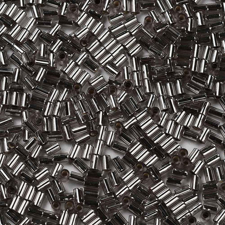 Pandahall seed beads Glasperler, Grå, Rørformet, 3,5x2,5 mm, 20 gram