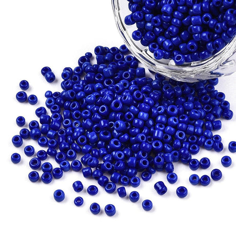 Pandahall seed beads Seed Beads, mørk Blå, 2mm, 20gr.
