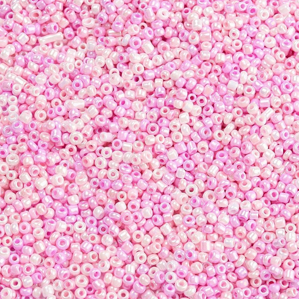 Pandahall seed beads Seed Beads, Perlemor rosa Farver, 2mm, 12/0