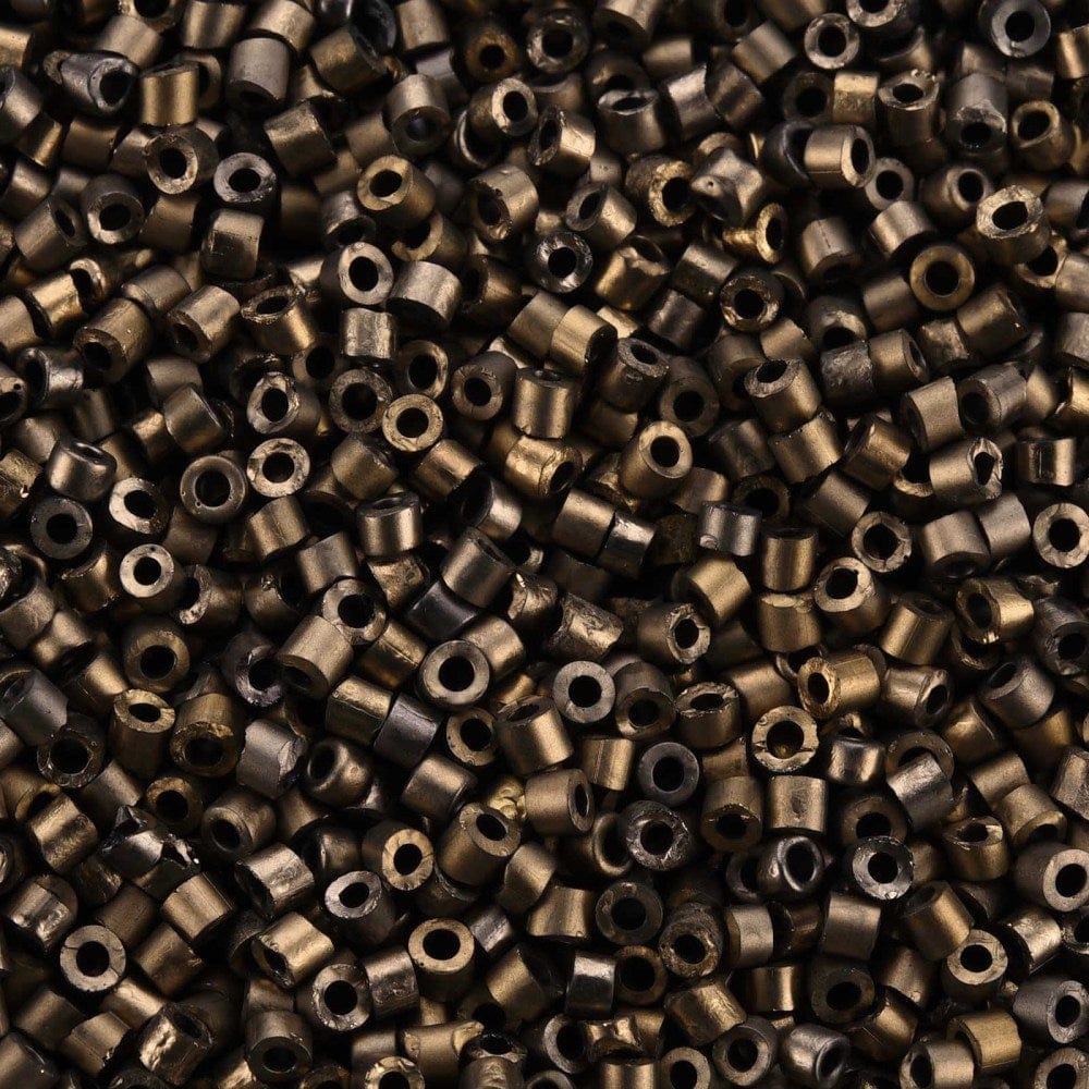 Pandahall seed beads Uniq Seed Beads, frostet brun, 2x1,5mm, 10gr